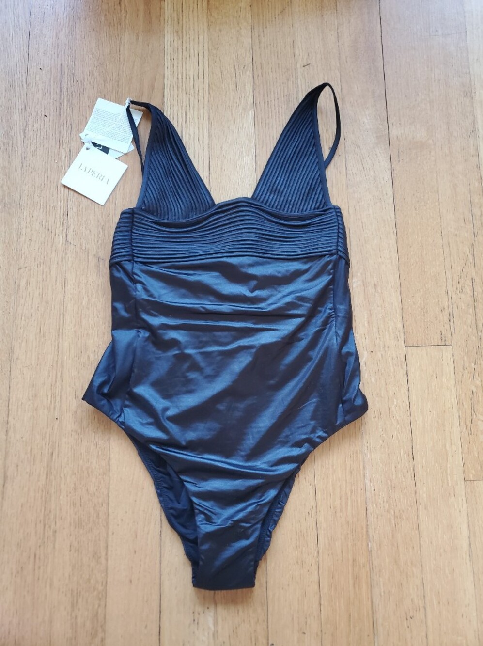 (nwt) La Perla Black Pleated One Piece